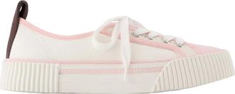 Versace Lage Sneakers - Dames - Sneakers - Beige - 37 EU - Katoen - Schoenen