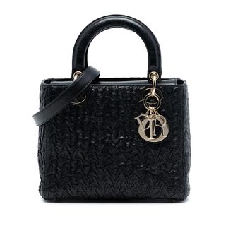 Dior Pre-owned Dior Medium Wavy Crinkled Lambskin Lady Dior 05-BO-0199