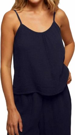 perfectwhitetee Marlo Tank In Navy