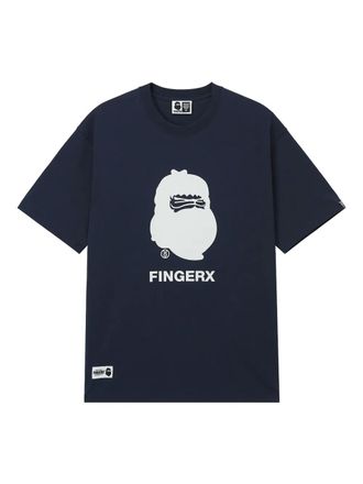 Fingercroxx graphic-print T-shirt - men - Cotton - M - Blue