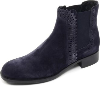 Tod's Galaxy Lage Enkel Elastische Laars Schoen - Dames - Chelseaboots - Blauw - 37 1/2 EU - Schoenen