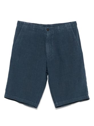 Corneliani Linnen shorts - Blauw