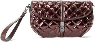 MZ Wallace Astor Small Convertible Clutch Bag in Bordeaux Lacquer at Nordstrom