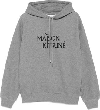 Maison Kitsuné Hoodies & sweatvesten, Heren, Grijs, S, Katoen, Cotton Sweatshirt