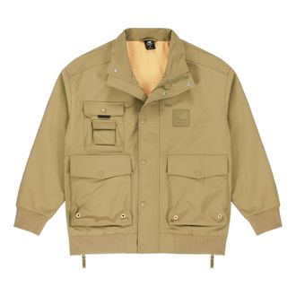 New Balance Multiple Pockets Cargo Windproof Sports Logo Jacket Dark Brown AMJ13384-OV