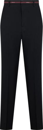 Gucci Wollen broek met hoge taille - Dames - Straight fit broeken - Zwart - S - Wol - Broeken