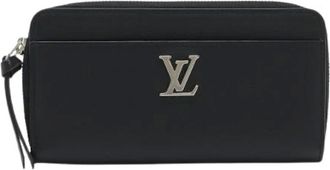 Louis Vuitton Pre-owned Wallets, male, Black, Size: ONE SIZE Pre-owned Zippy Lockme Calf Leather Long Wallet