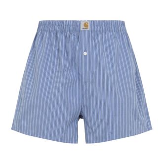 Carhartt Work in Progress Carhartt Wip, Short Shorts, male, Blue, Size: XL Cotton Boxer