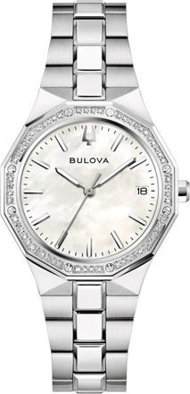 Bulova Classic Octogon Lady - Dames - Horloges - Wit - ONE Size - Accessoires