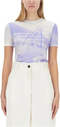 Jil Sander T-Shirt SS - Dames - T-shirts - Blauw - L - Tops