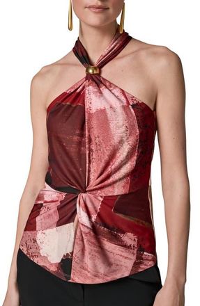 DKNY Geo Print Sleeveless Top in Desert Clay at Nordstrom, Size X-Small