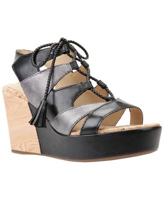 Geox D Jaleah Leather Wedge Sandal