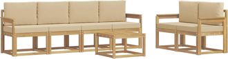 vidaXL Conjunto De Sof&aacute;s De Exterior 7 Uds. Y Beige Vidaxl