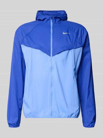 Nike Trainingsjacke mit Logo-Print und Kapuze in Blau, Gr&ouml;&szlig;e XXL