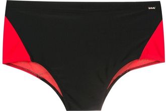 Amir Slama two-tone slip-on swim trunks - men - Polyamide/Elastane - GG - Black