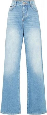 Philipp Plein Wide Jeans - Dames - Loose Fit Jeans - Blauw - W28 - Jeans