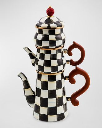 MacKenzie-Childs Courtly Check Stackable Coffee Set