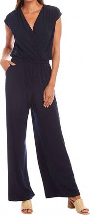 Karen Kane Sleeveless Travel Jersey Jumpsuit In Navy