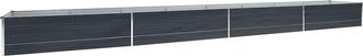vidaXL Vidaxl - Arriate De Acero Galvanizado Gris Antracita 600x80x45 Cm