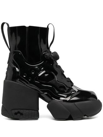 Maison Margiela Tabi laarzen met plateauzool - H8382 Black/Black Patent /Black