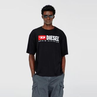 Diesel T-shirt with Diesel patch logo - T-Shirts - Man - Black