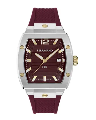 Ferragamo Mens F-80 Tonneau Watch