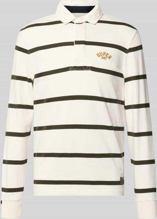 Superdry Regular Fit Poloshirt mit Logo-Stitching in Weiss, Gr&ouml;&szlig;e XXL