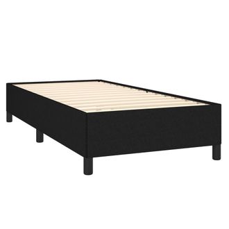 vidaXL Estructura De Cama Sin Colch&oacute;n Tela Negro 90x190 Cm Vidaxl