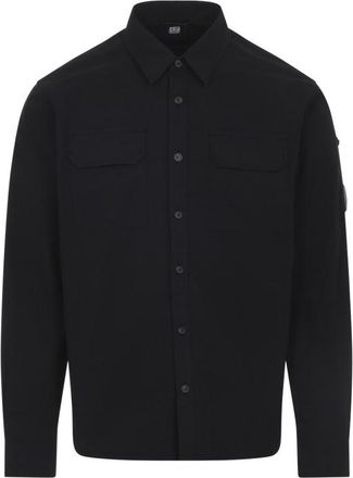 C.P. Company Black Cotton Lens Detail Shirt