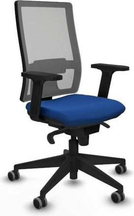 Piqueras y Crespo Piqueras Y Crespo - Horna sincro malla gris similpiel azul brazos 2D base piramidal ruedas 65mm engomadas