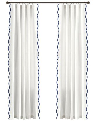 Triangle Home Fashions Coastal Chic Scallop Edge Window Curtain Panels Set