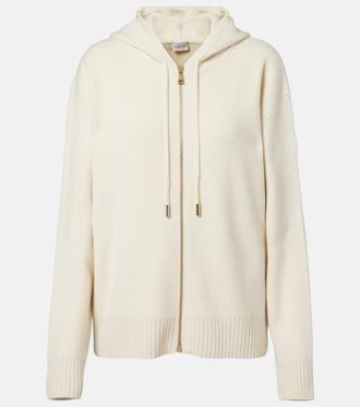 Moncler Cardigan in lana e cashmere con cappuccio e zip