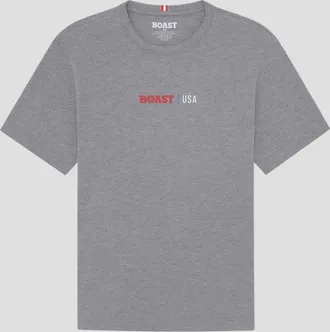 Boast Mens Usa Tee In Heather Grey
