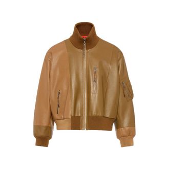 Maison Margiela Spliced Leather Bomber Jacket
