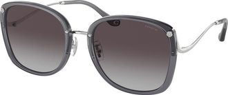 Coach HC7157D CL905 Asian Fit 58023C Womens Sunglasses Grey Size 58