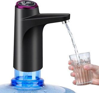 OEM Bomba Para Botellas De Agua - Dispensador El&eacute;ctrico - Dispensador De Agua - Recargable Por Usb - Para Botellas De 15 Litros - Negro Y Morado