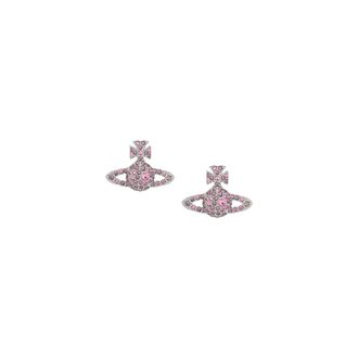 Vivienne Westwood Accessoires, Dames, Roze, ONE Size, Grace Bas Relief Stud Earrings