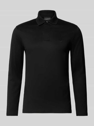 Emporio Armani Slim Fit Poloshirt aus Lyocell-Mix in Black, Gr&ouml;&szlig;e XXXL