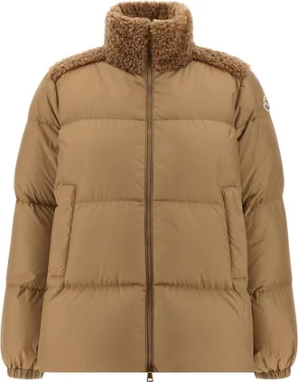 Moncler Esnaie Puffer Jackets Beige-Donna