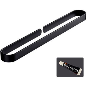OEM Toallero De Ba&ntilde;o Negro, Soporte De Pared En Forma De U, Aro Adhesivo Para Toallas, Soporte Para Toallas Sin Necesidad De Taladrar, 40 Cm -crezuo