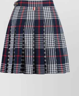 Thom Browne mini skirt with pleated design and tricolor detail