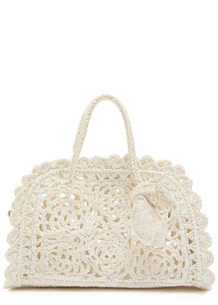 Jacquemus Le Petite Turismo Raffia top Handle bag - White - One Size