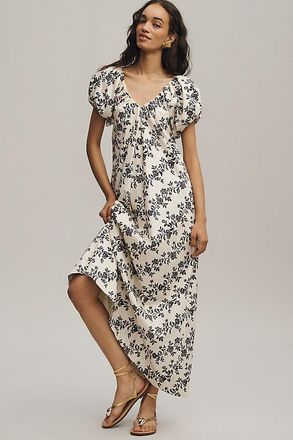 Hansen & Gretel Perri Puff-Sleeve Maxi Dress