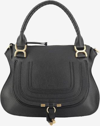 Chlo&eacute; Hand- und Schultertasche aus genarbtem Leder Marcie Medium