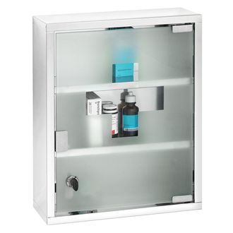 WENKO Armario De Farmacia Modelo X Plata 40 Cm