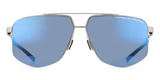 Porsche Design P8943 B195 Mens Sunglasses Silver Size 63