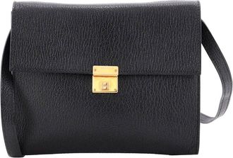 Herm&egrave;s Black Chevre Mysore Clic Wallet On Strap 16 (Authentic Pre-Loved)