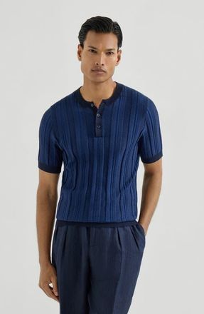 Brunello Cucinelli Knit T-shirt in Navy Blue at Nordstrom, Size 50 It