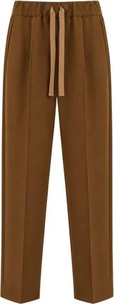 Semicouture Pantalones Rectos - Trousers - Mujer - Marr&oacute;n - XL