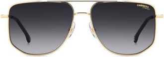 Carrera 59mm Gradient Navigator Sunglasses in Gold Black/Dark Grey Sf at Nordstrom